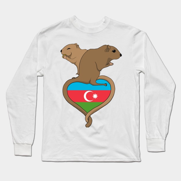Gerbil Azerbaijan (light) Long Sleeve T-Shirt by RampArt
